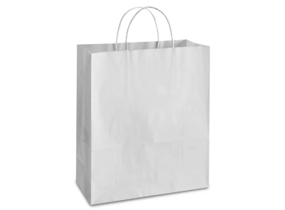 PPP - White Generic Virgin Paper Bags with Handle